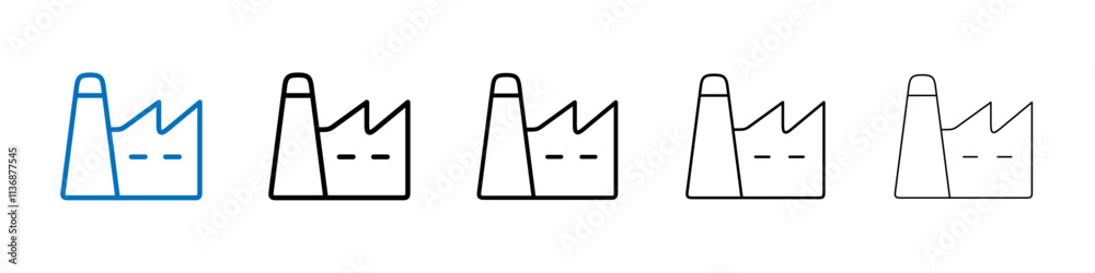 Poster factory icon outline vector logo for web ui