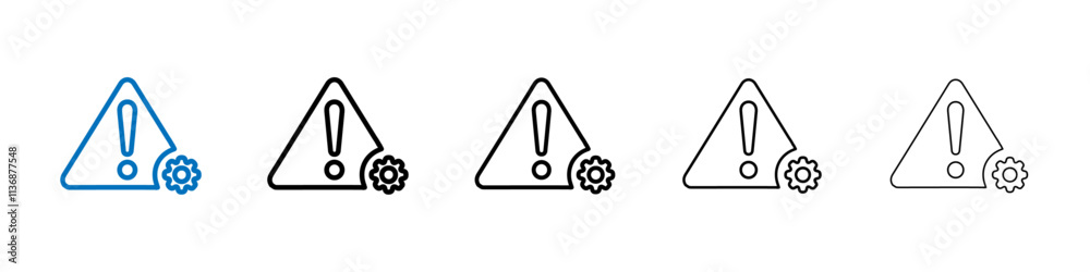 Poster Failure icon Outline vector logo for web ui