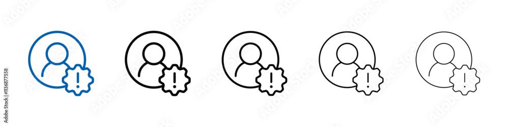 Poster fake account icon outline vector logo for web ui