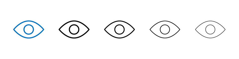 Eye icon Outline vector logo for web ui
