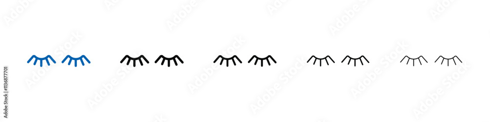 Poster False eyelashes icon Outline vector logo for web ui