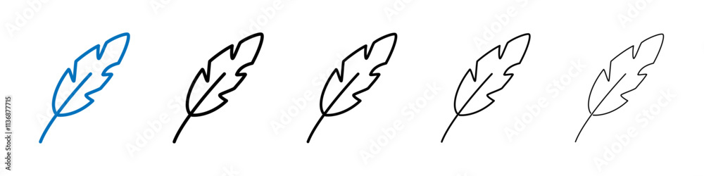 Aufkleber Feather icon Outline vector logo for web ui