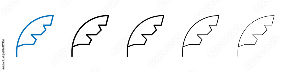 Poster Feather icon Outline vector logo for web ui