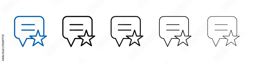 Aufkleber feedback icon outline vector logo for web ui