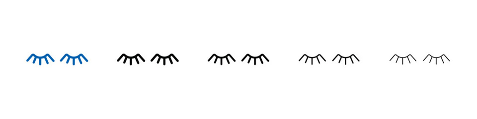 False eyelashes icon Outline vector logo for web ui