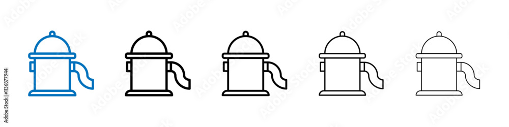 Poster fire hydrant icon outline vector logo for web ui