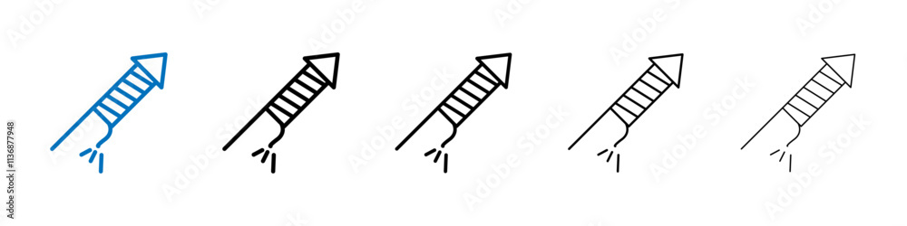Aufkleber firecrackers icon outline vector logo for web ui