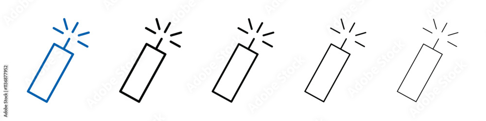 Aufkleber firecracker icon Outline vector logo for web ui