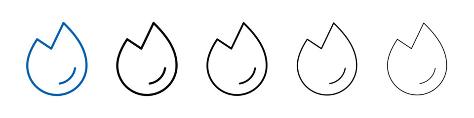 Fire flame icon Outline vector logo for web ui