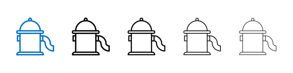 Fire hydrant icon Outline vector logo for web ui