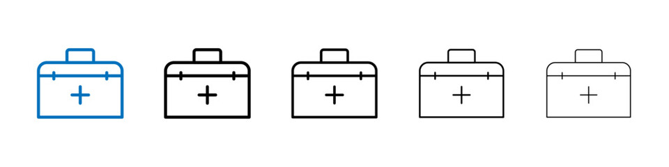 first aid box icon Outline vector logo for web ui