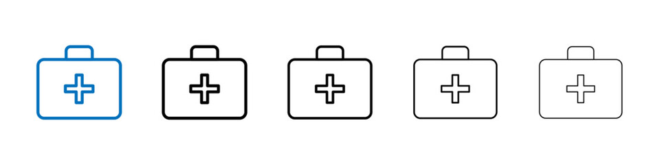 First Aid Icon Outline vector logo for web ui