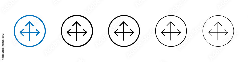 Poster Flexibility icon Outline vector logo for web ui