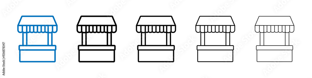 Poster Food cart icon Outline vector logo for web ui