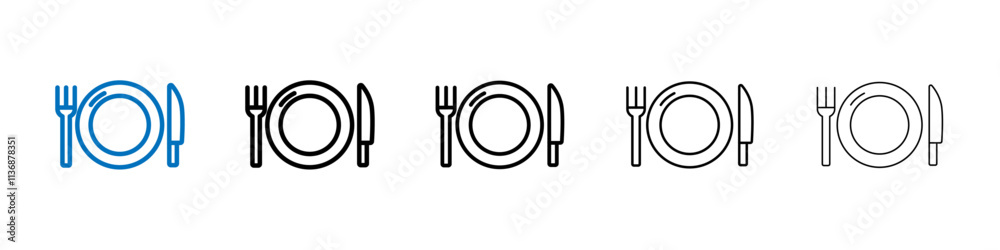 Poster food icon outline vector logo for web ui