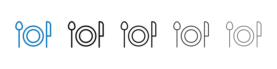 Food icon Outline vector logo for web ui