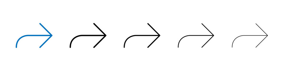 Forward icon Outline vector logo for web ui