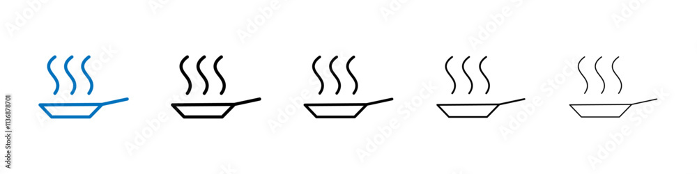 Poster Frying pan icon Outline vector logo for web ui