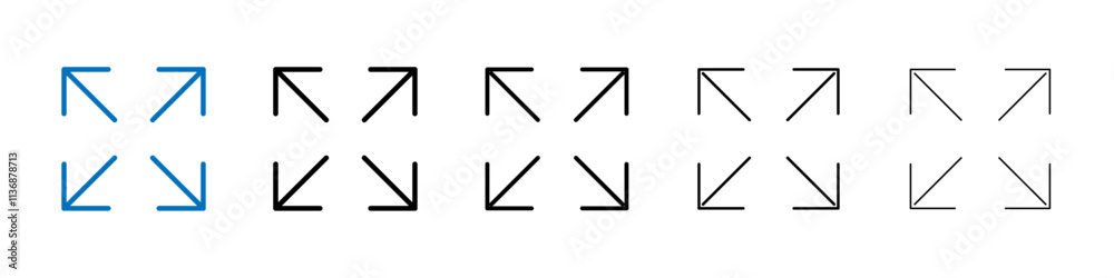 Poster full size icon outline vector logo for web ui