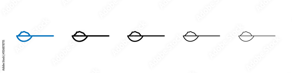 Poster full spoon icon Outline vector logo for web ui