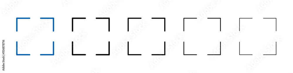 Poster full screen icon outline vector logo for web ui
