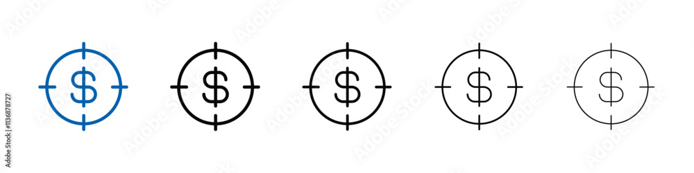 Poster funds hunting icon outline vector logo for web ui