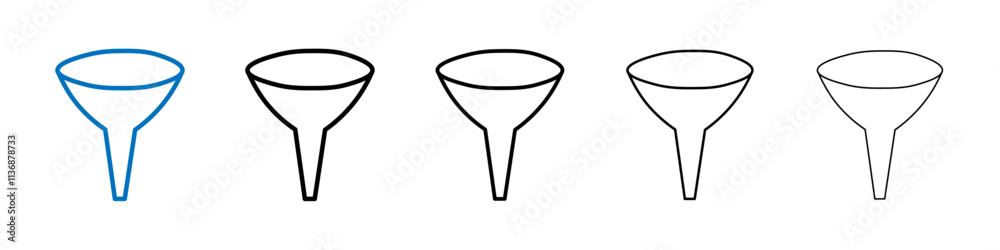 Poster Funnel icon Outline vector logo for web ui