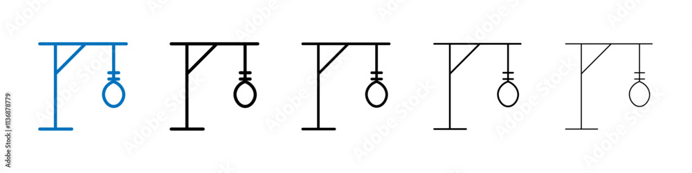 Poster gallows icon Outline vector logo for web ui