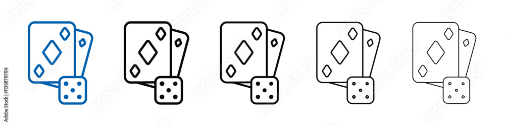 Poster Gambling icon Outline vector logo for web ui