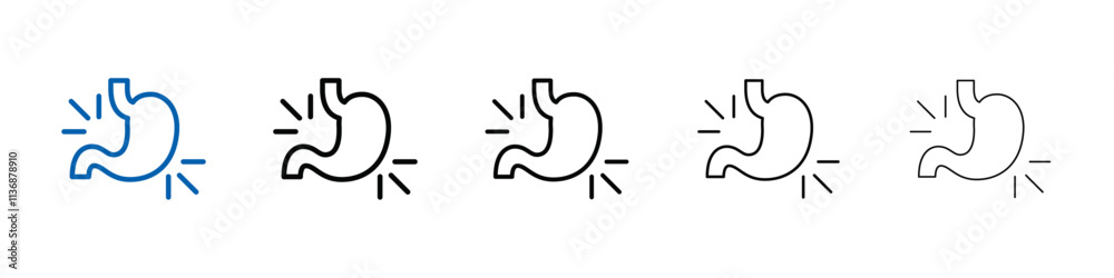 Poster gastritis icon outline vector logo for web ui