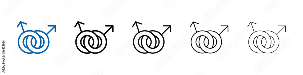 Poster gay icon outline vector logo for web ui
