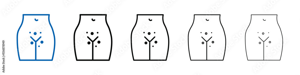 Poster genital rash icon outline vector logo for web ui