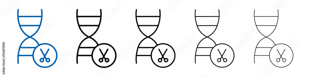 Poster genome editing icon outline vector logo for web ui