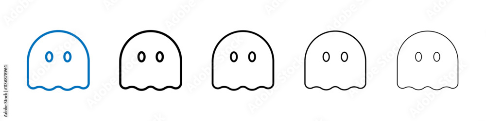 Poster Ghost icon Outline vector logo for web ui