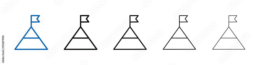 Poster Goal setting icon Outline vector logo for web ui