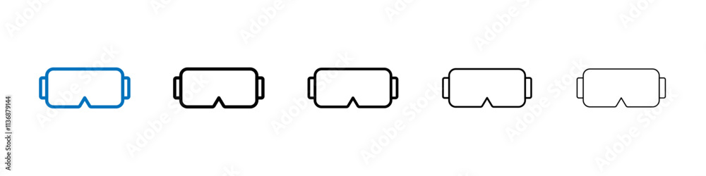 Poster Goggles icon Outline vector logo for web ui