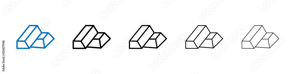 Poster gold bars icon outline vector logo for web ui