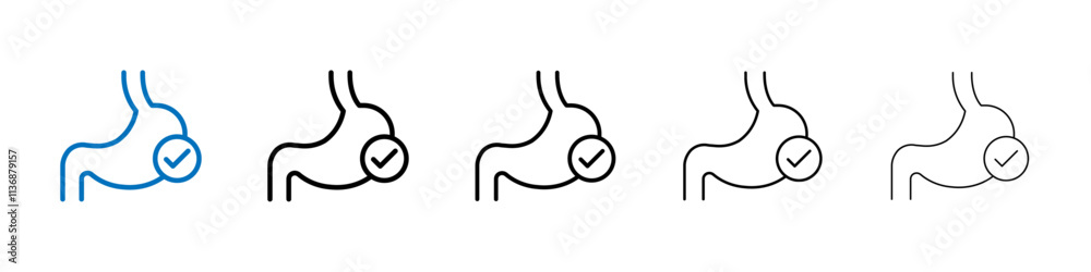 Poster Good digestion icon Outline vector logo for web ui