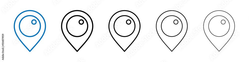 Poster Gps icon Outline vector logo for web ui