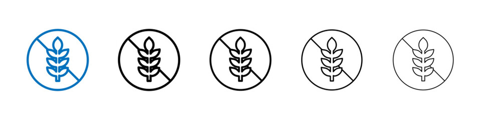 Gluten free icon Outline vector logo for web ui