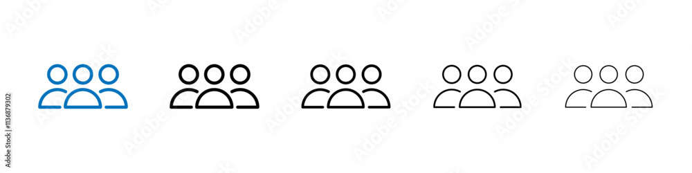 Poster Group icon Outline vector logo for web ui