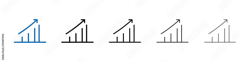 Poster growth business icon outline vector logo for web ui