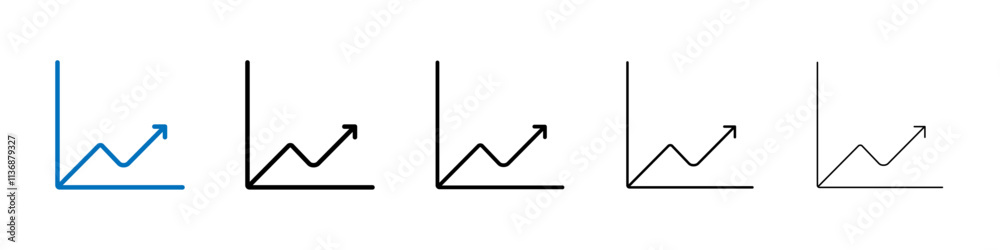 Poster Growth Chart icon Outline vector logo for web ui