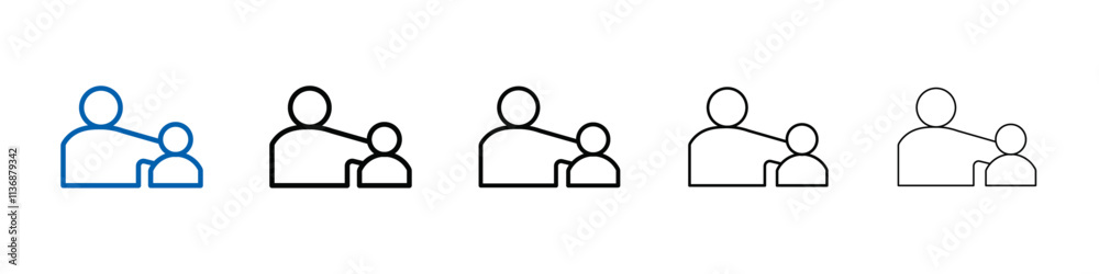 Poster guardian icon outline vector logo for web ui