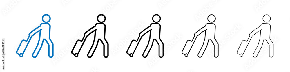 Poster guest icon outline vector logo for web ui