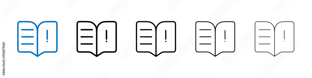 Poster guide book icon Outline vector logo for web ui