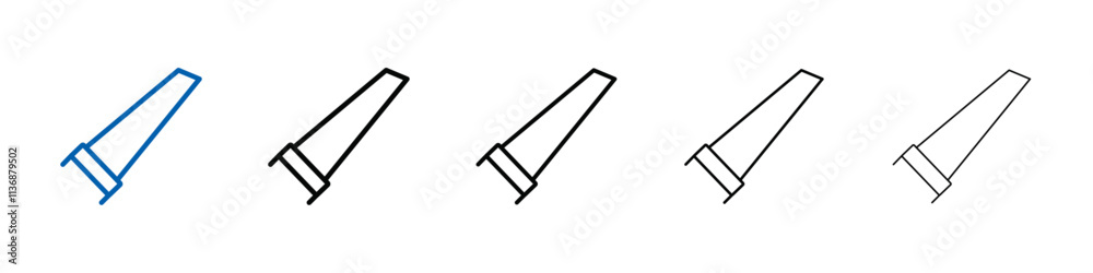 Poster hacksaw icon Outline vector logo for web ui