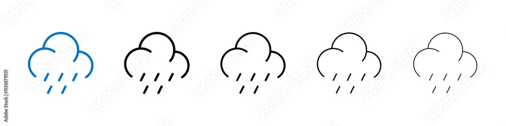Poster Hail icon Outline vector logo for web ui