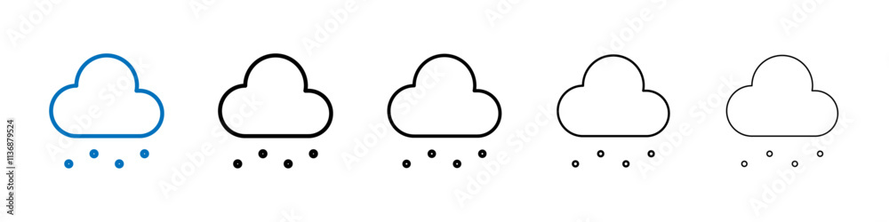 Aufkleber hail icon outline vector logo for web ui