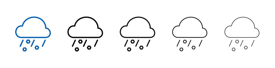 Hail icon Outline vector logo for web ui